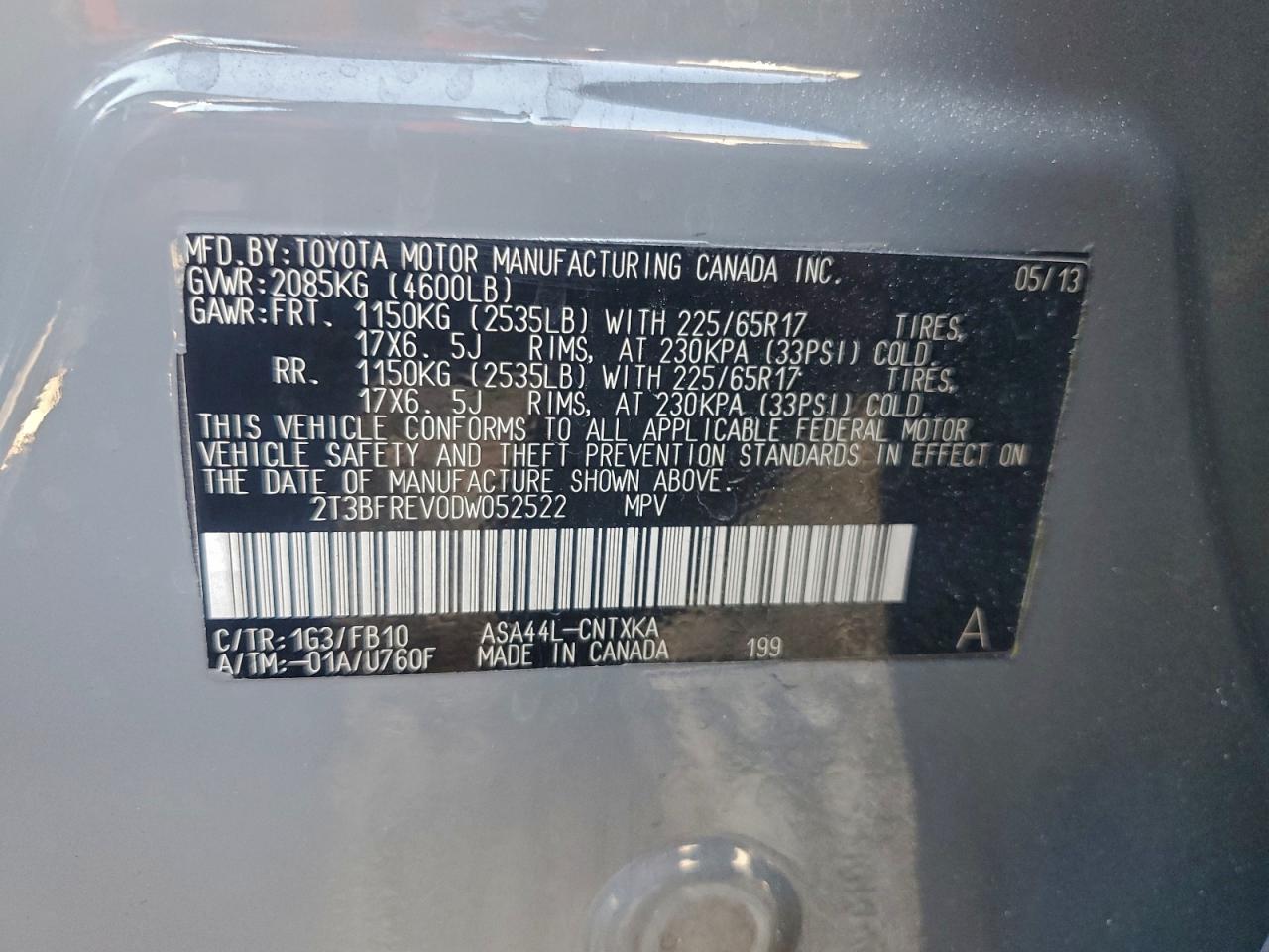 2013 TOYOTA RAV4 LE photo 27