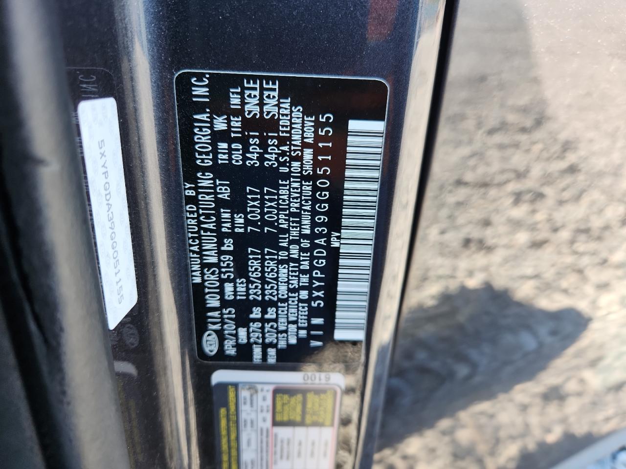 2016 KIA SORENTO LX photo 23