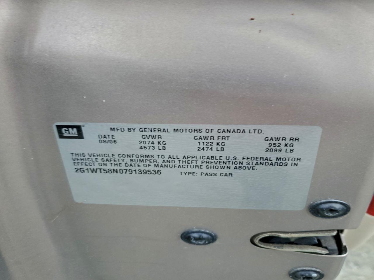 2007 CHEVROLET IMPALA LT photo 45