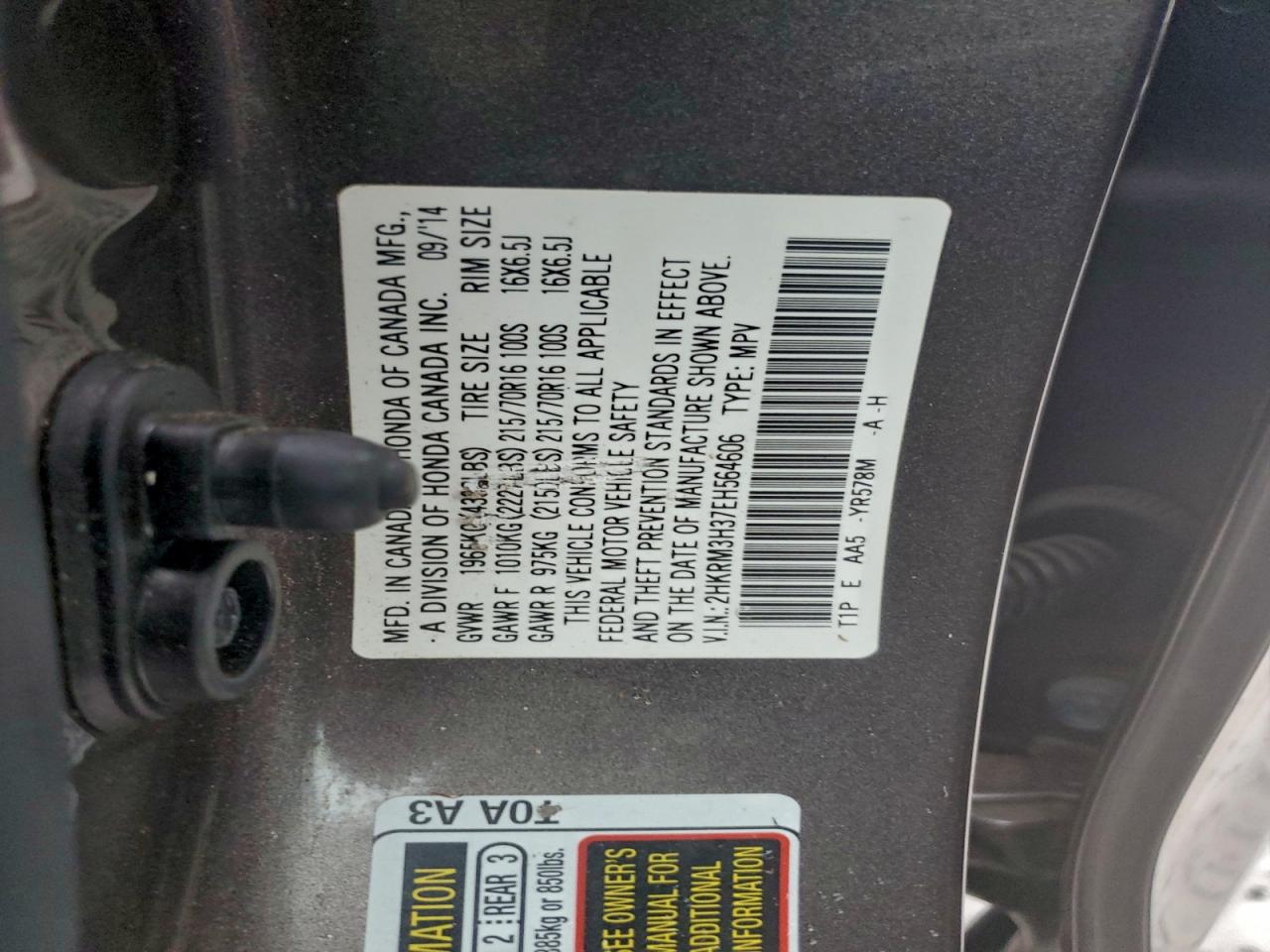 2014 HONDA CR-V LX photo 13