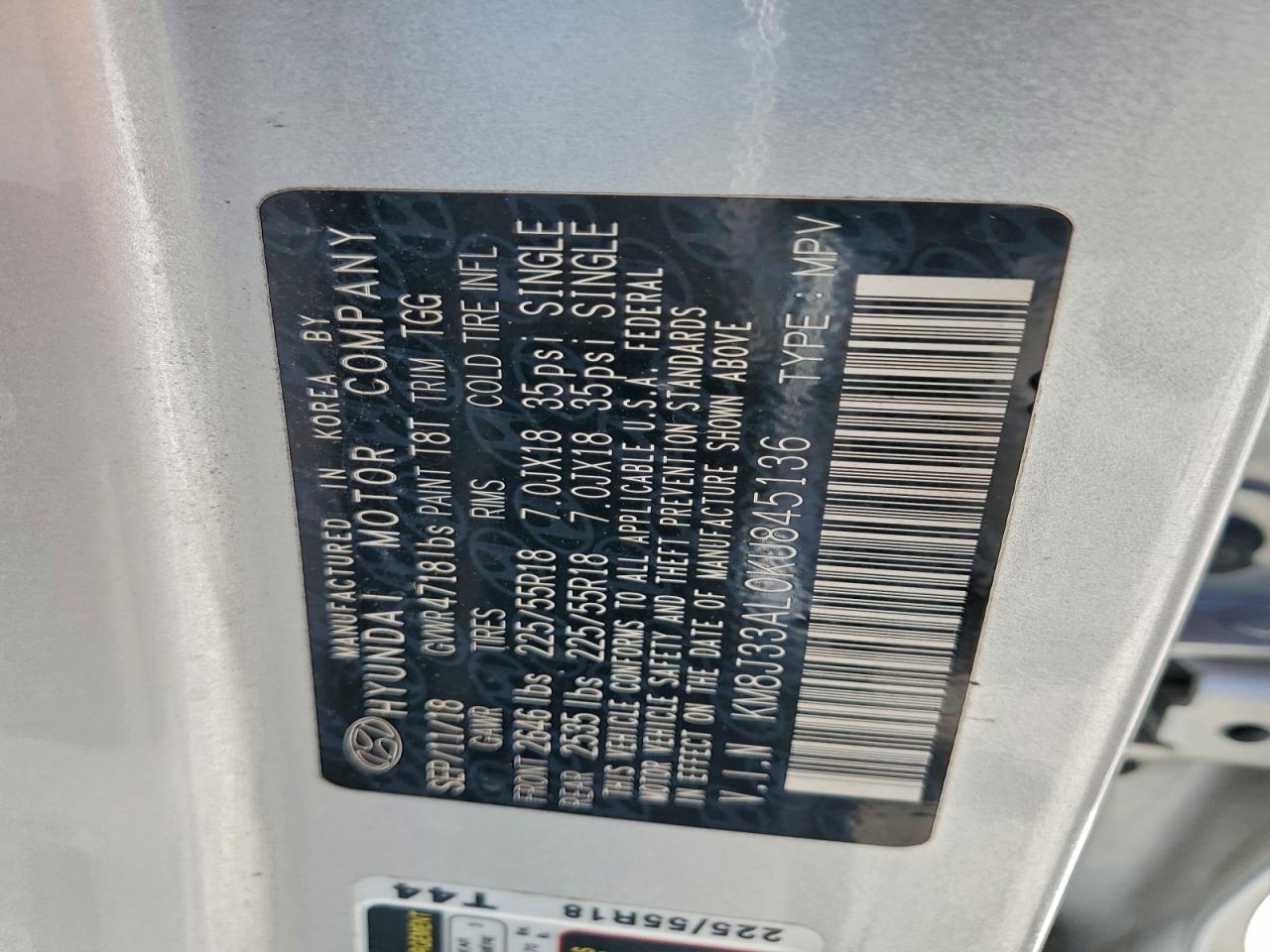 2019 HYUNDAI TUCSON LIMITED photo 13