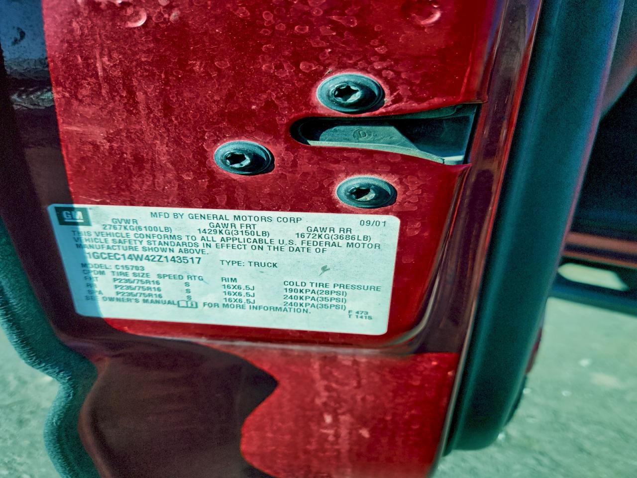 2002 CHEVROLET SILVERADO C1500 photo 23