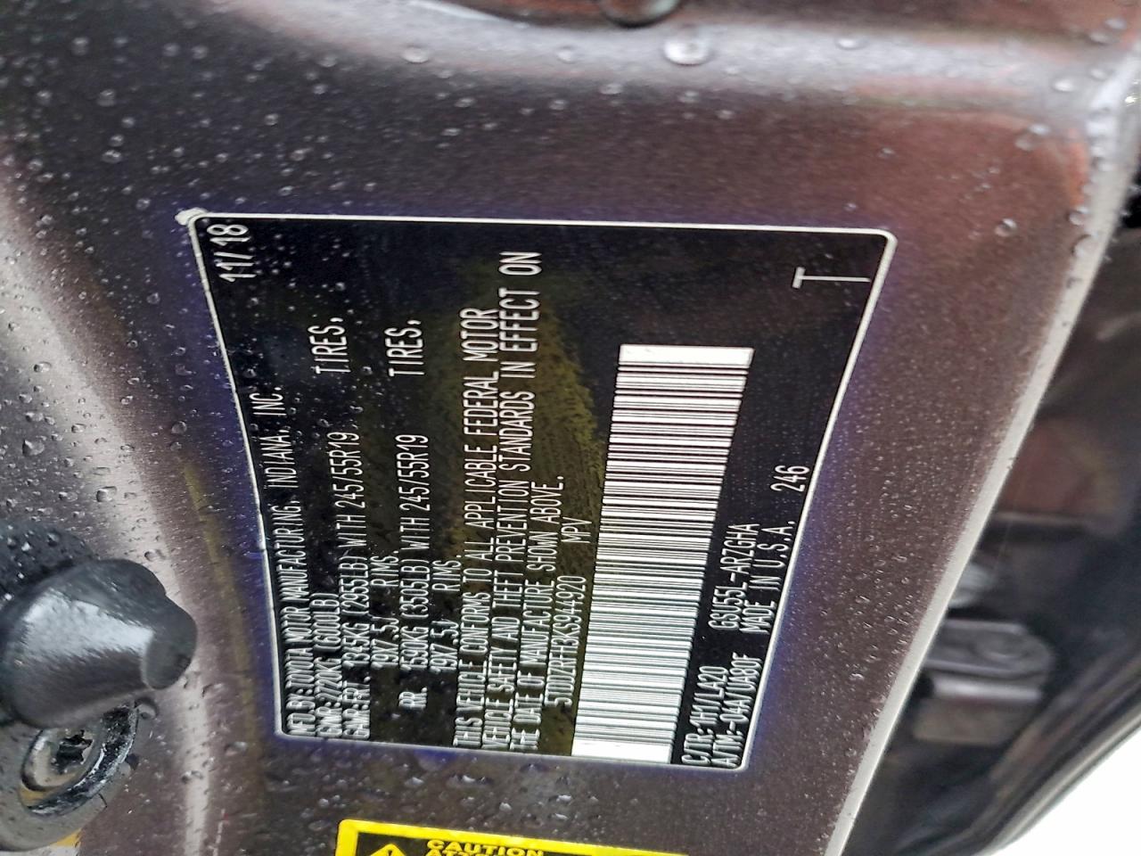 2019 TOYOTA HIGHLANDER LIMITED PLATINUM photo 12