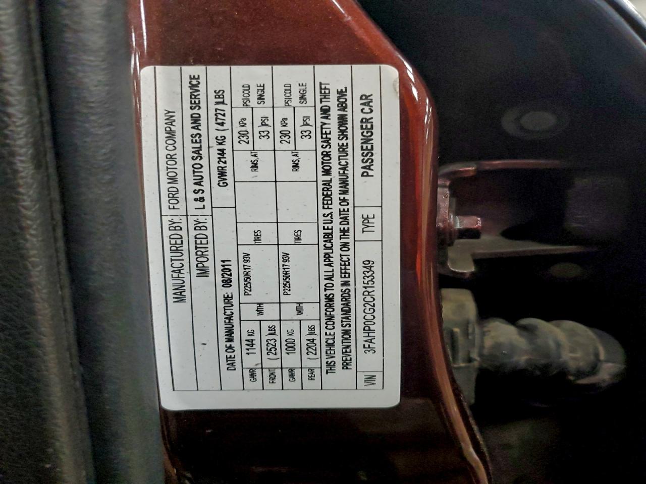 2012 FORD FUSION SEL photo 23