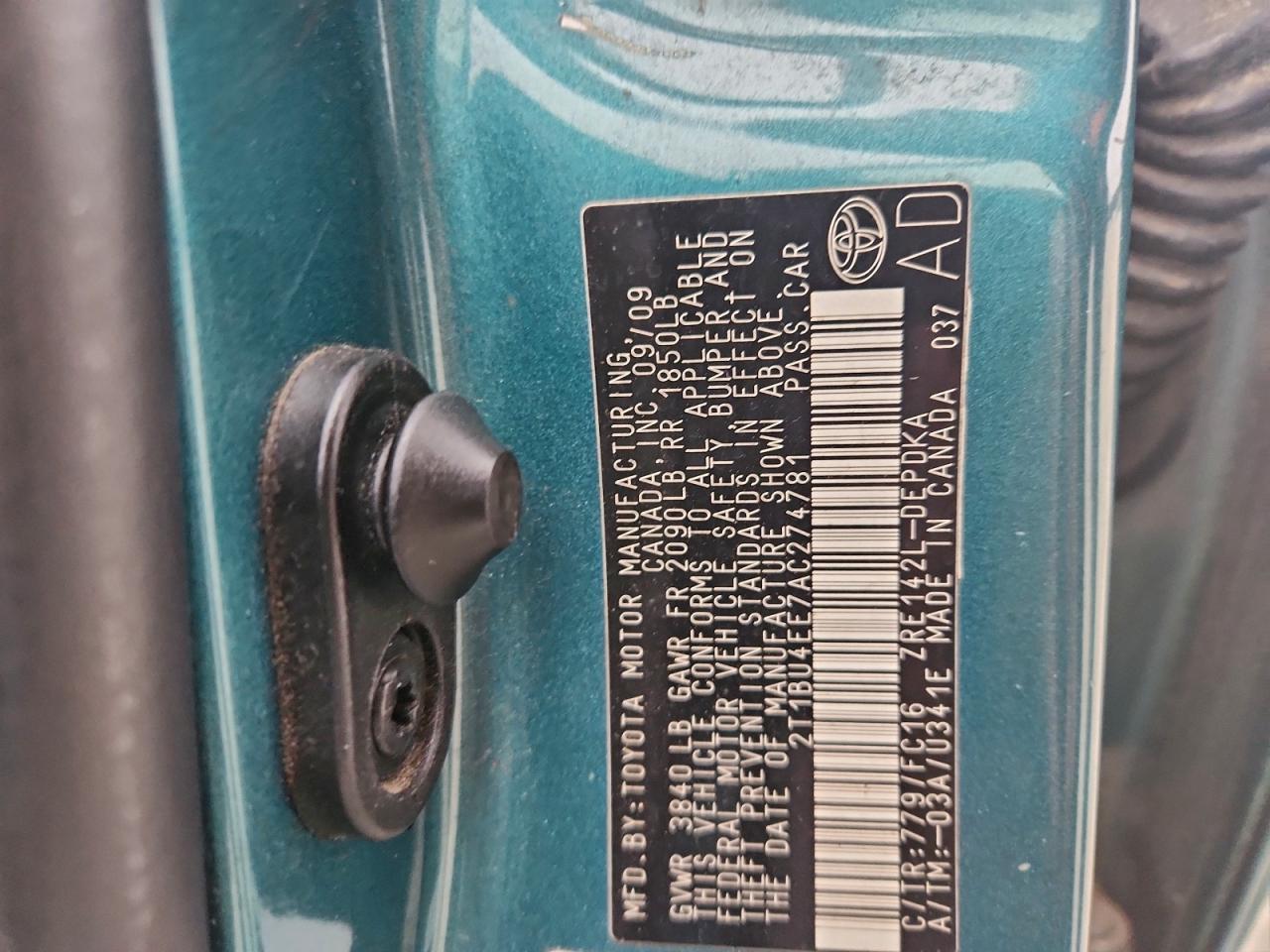 2010 TOYOTA COROLLA BASE photo 23