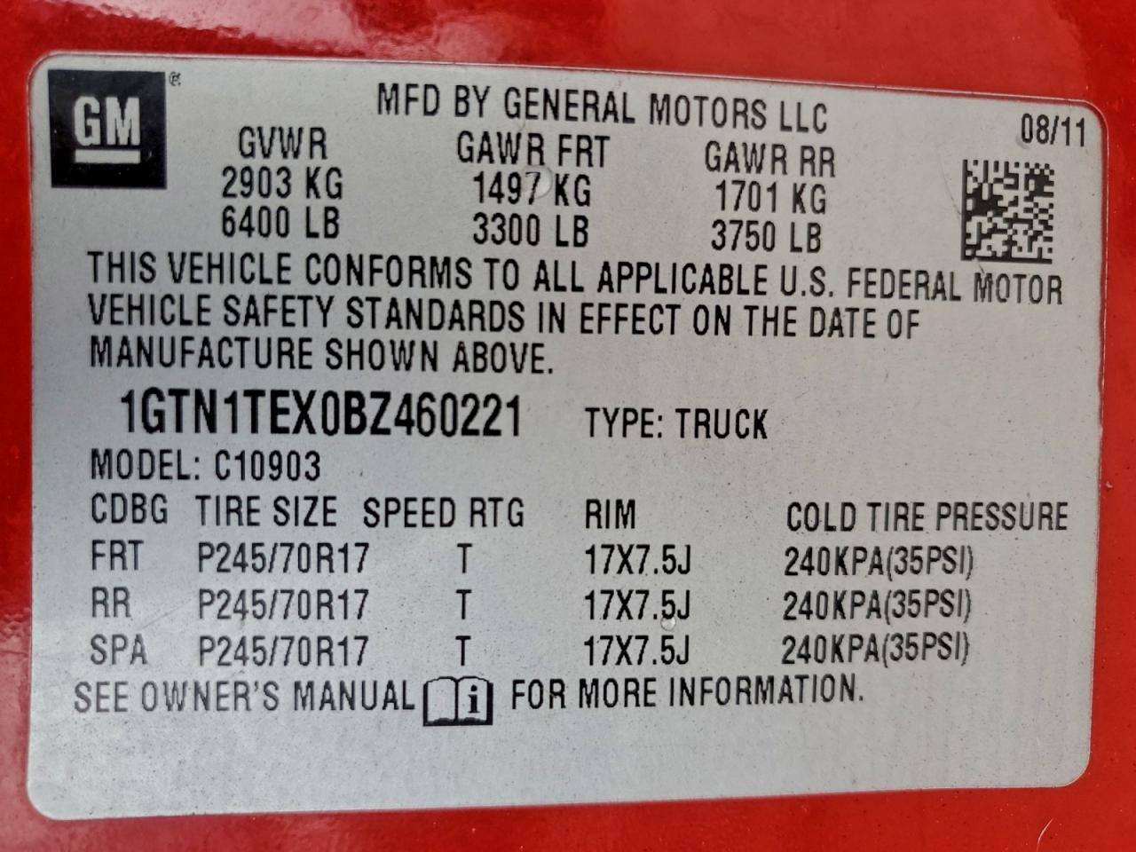 2011 GMC SIERRA C1500 photo 13