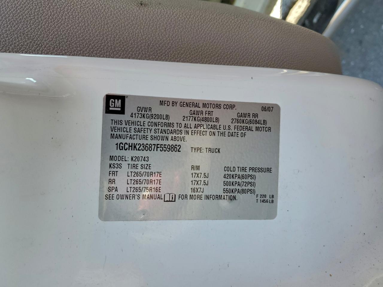 2007 CHEVROLET SILVERADO K2500 HEAVY DUTY photo 13
