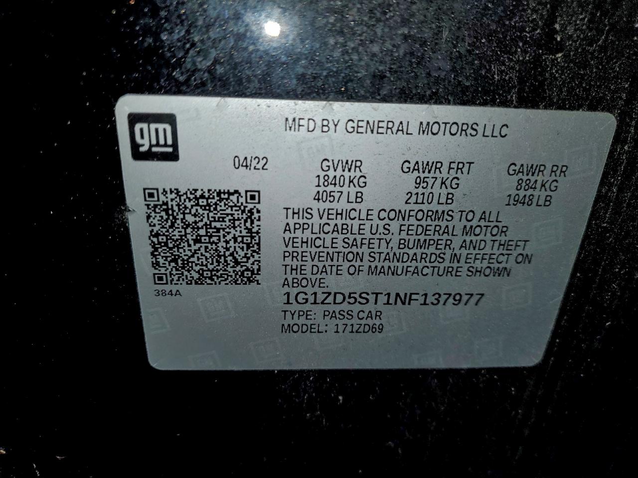 2022 CHEVROLET MALIBU LT photo 34