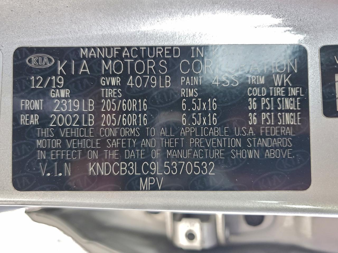 2020 KIA NIRO LX photo 13