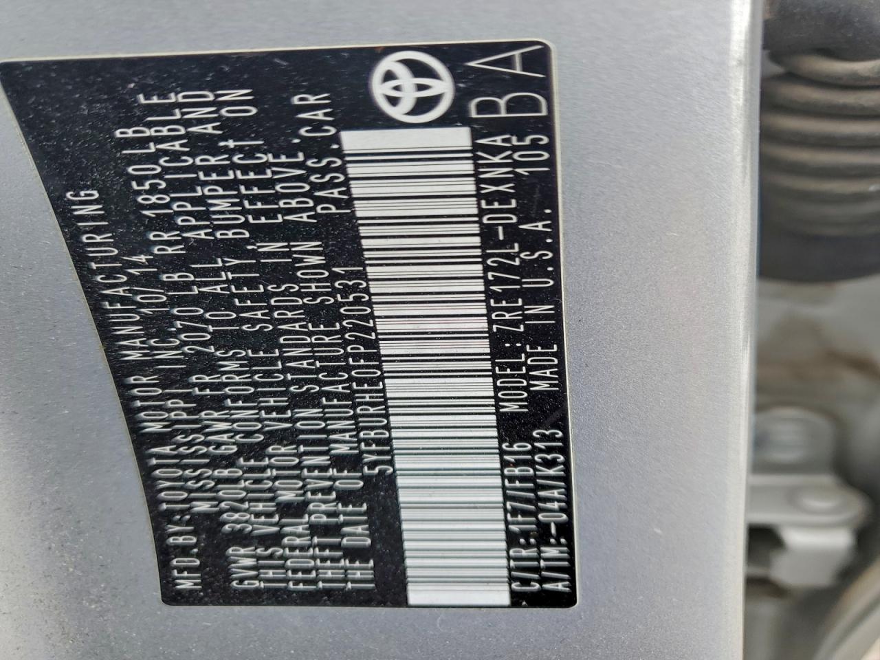 2015 TOYOTA COROLLA LE PLUS photo 12