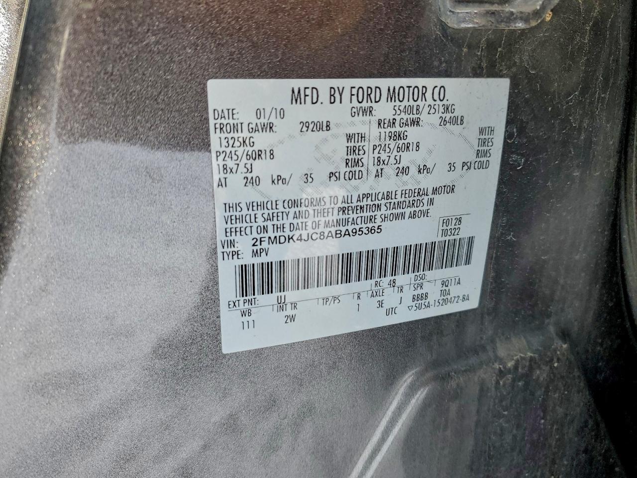 2010 FORD EDGE SEL photo 25