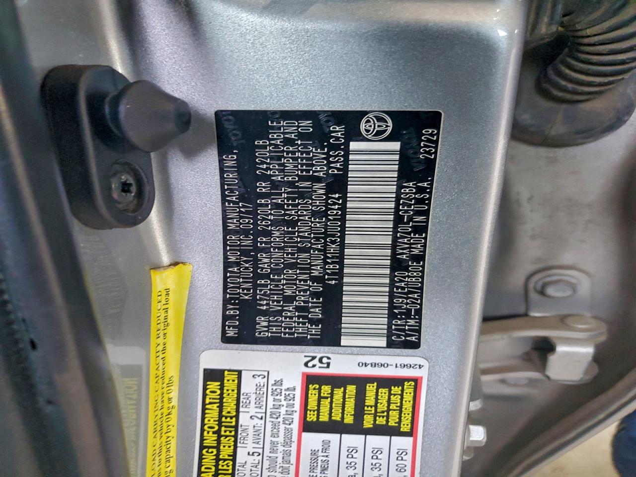 2018 TOYOTA CAMRY SE photo 45