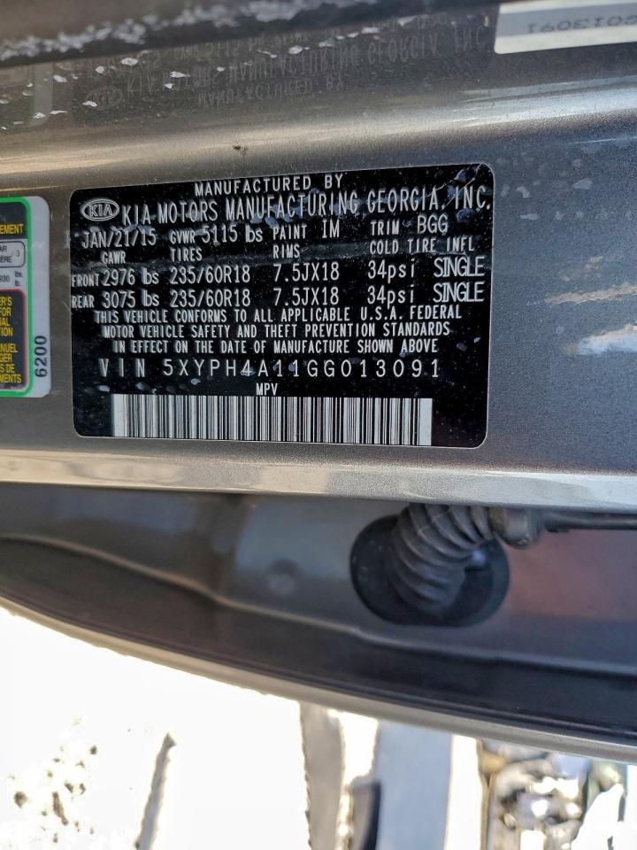 2016 KIA SORENTO EX photo 14