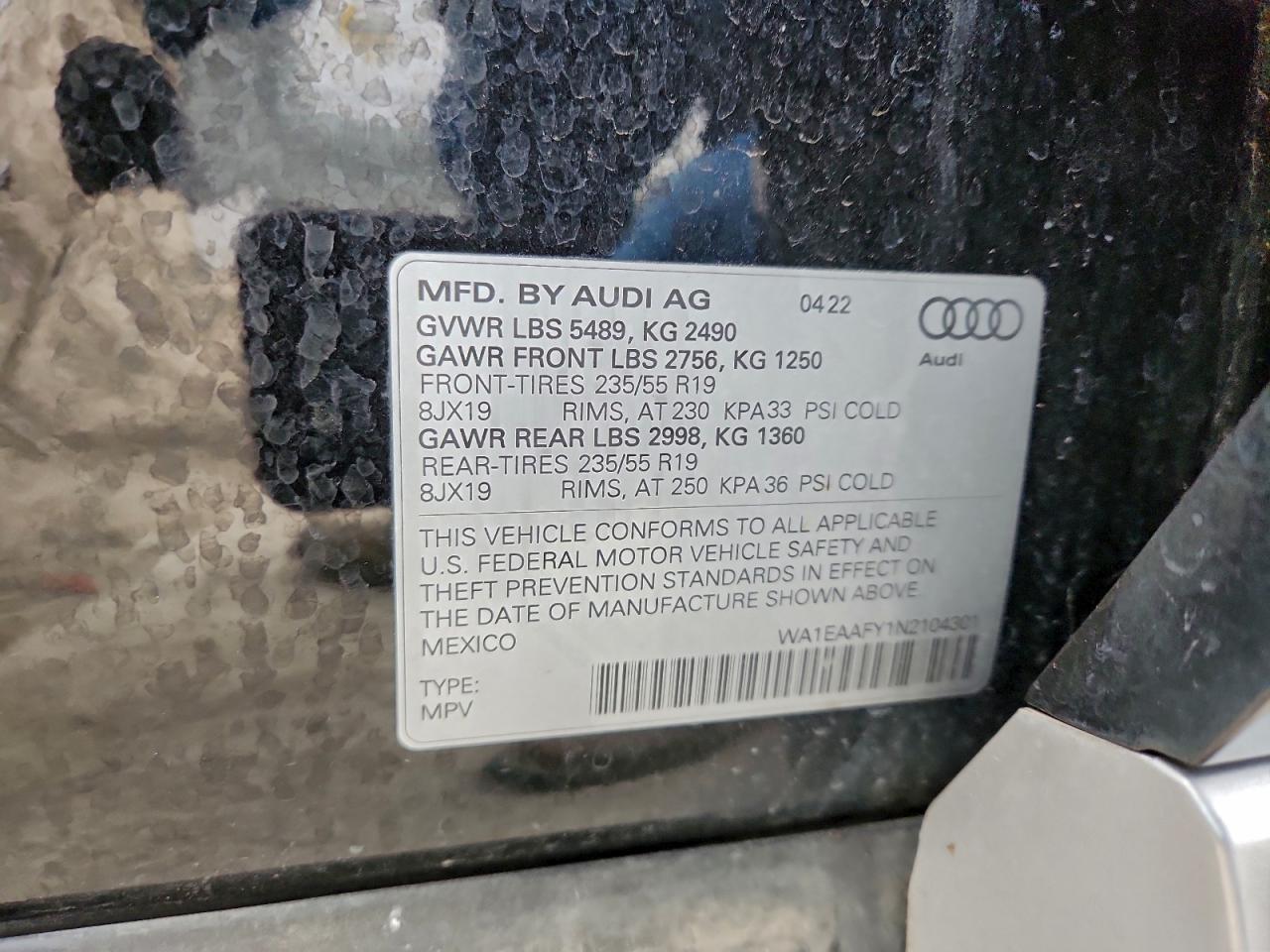 2022 AUDI Q5 PREMIUM PLUS 45 photo 25