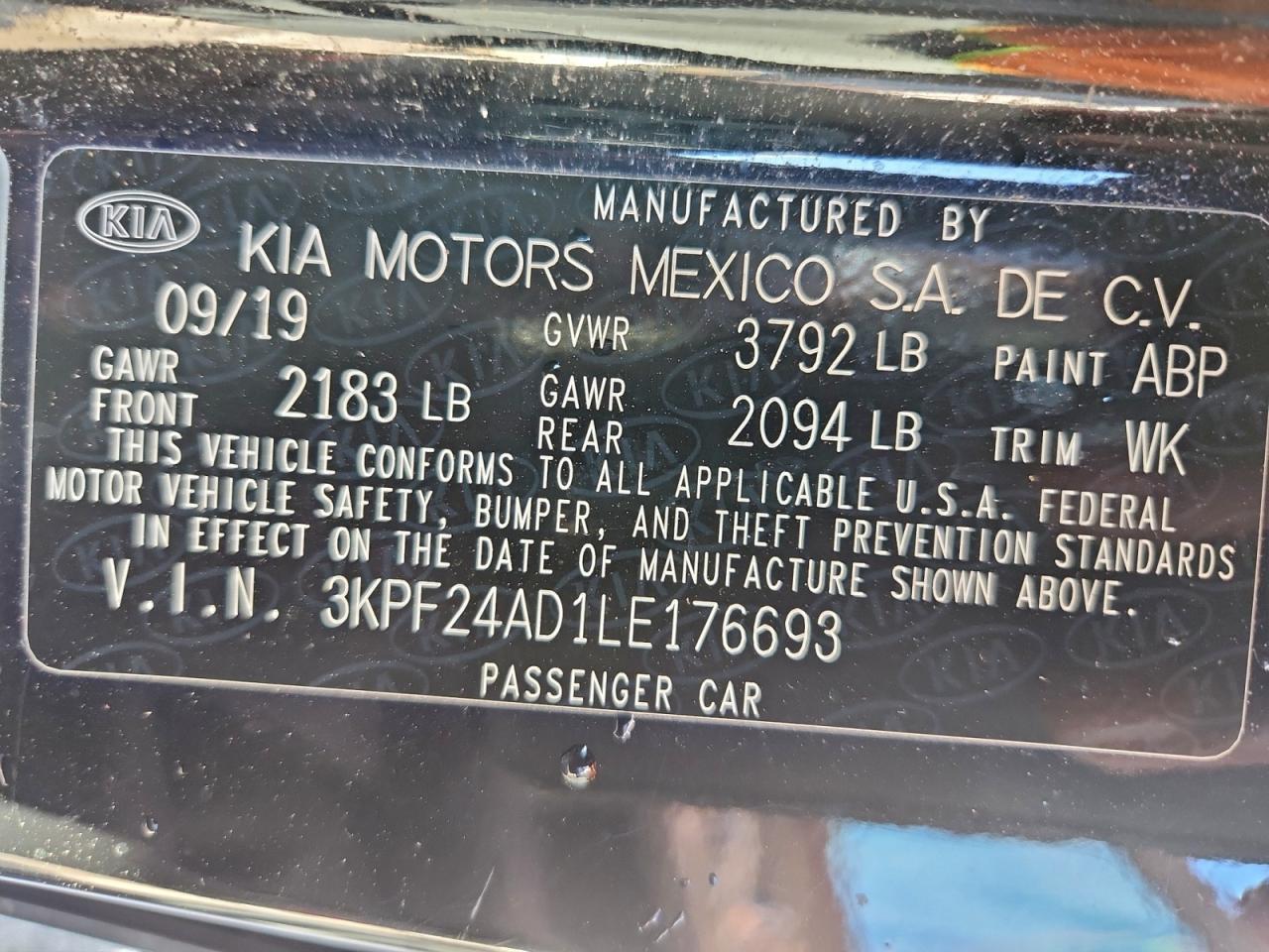 2020 KIA FORTE LXS photo 25