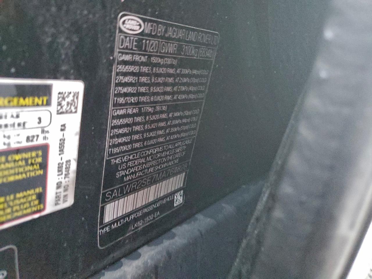 2021 LAND ROVER RANGE ROVER SPORT HSE DYNAMIC photo 13