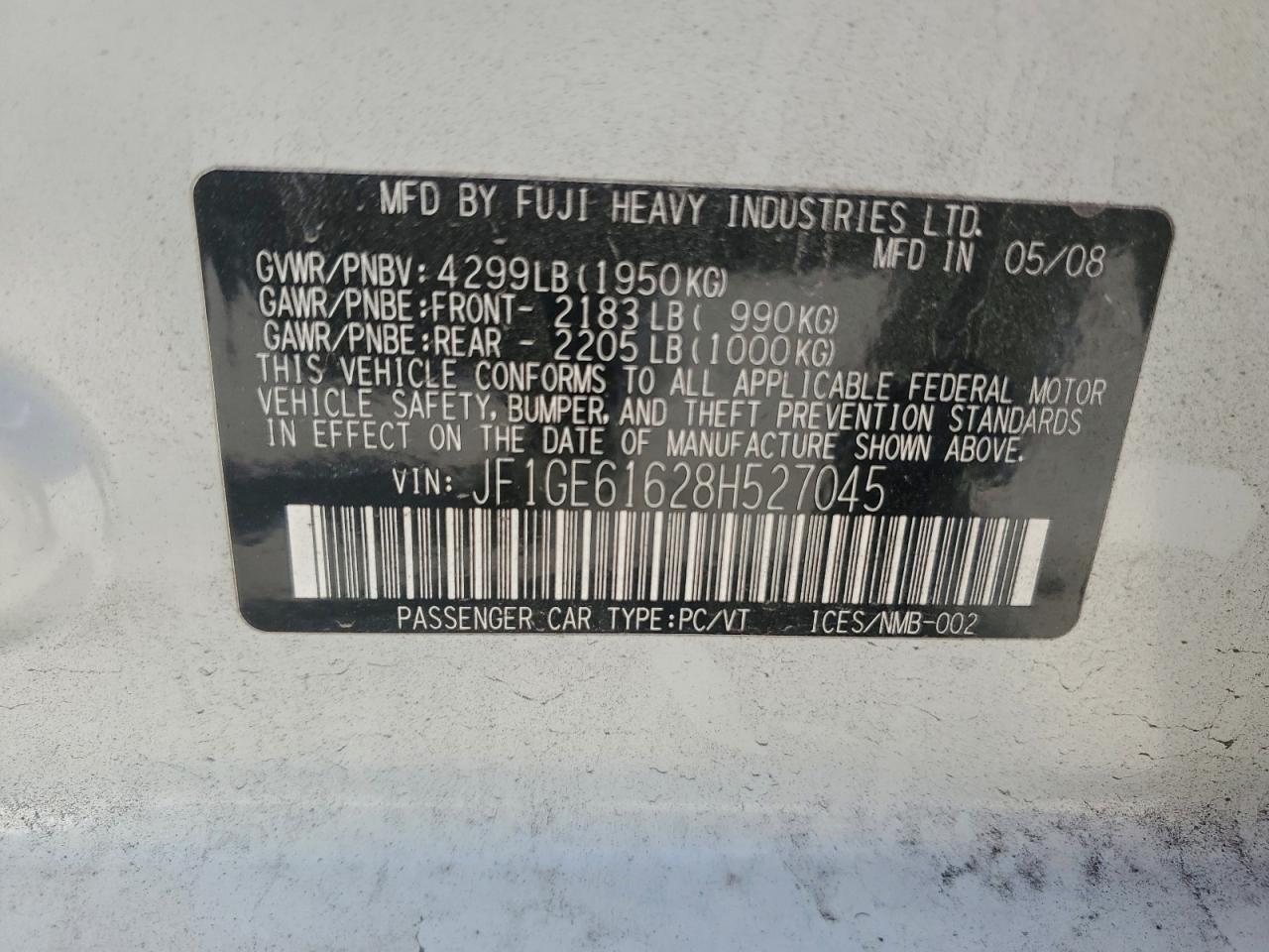 2008 SUBARU IMPREZA 2.5I photo 34