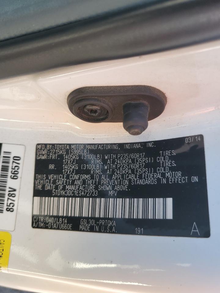 2014 TOYOTA SIENNA XLE photo 25