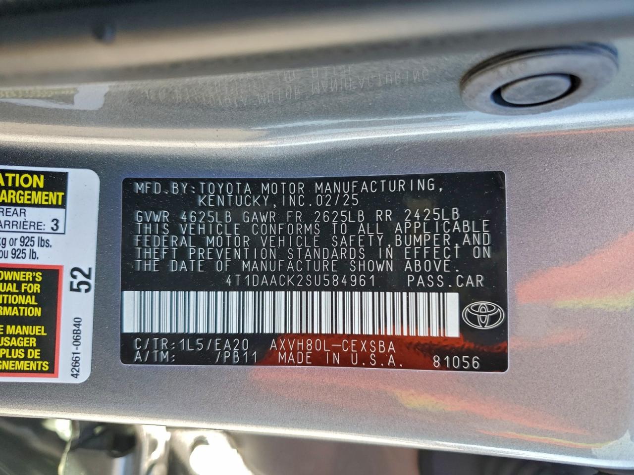 2025 TOYOTA CAMRY SE photo 12