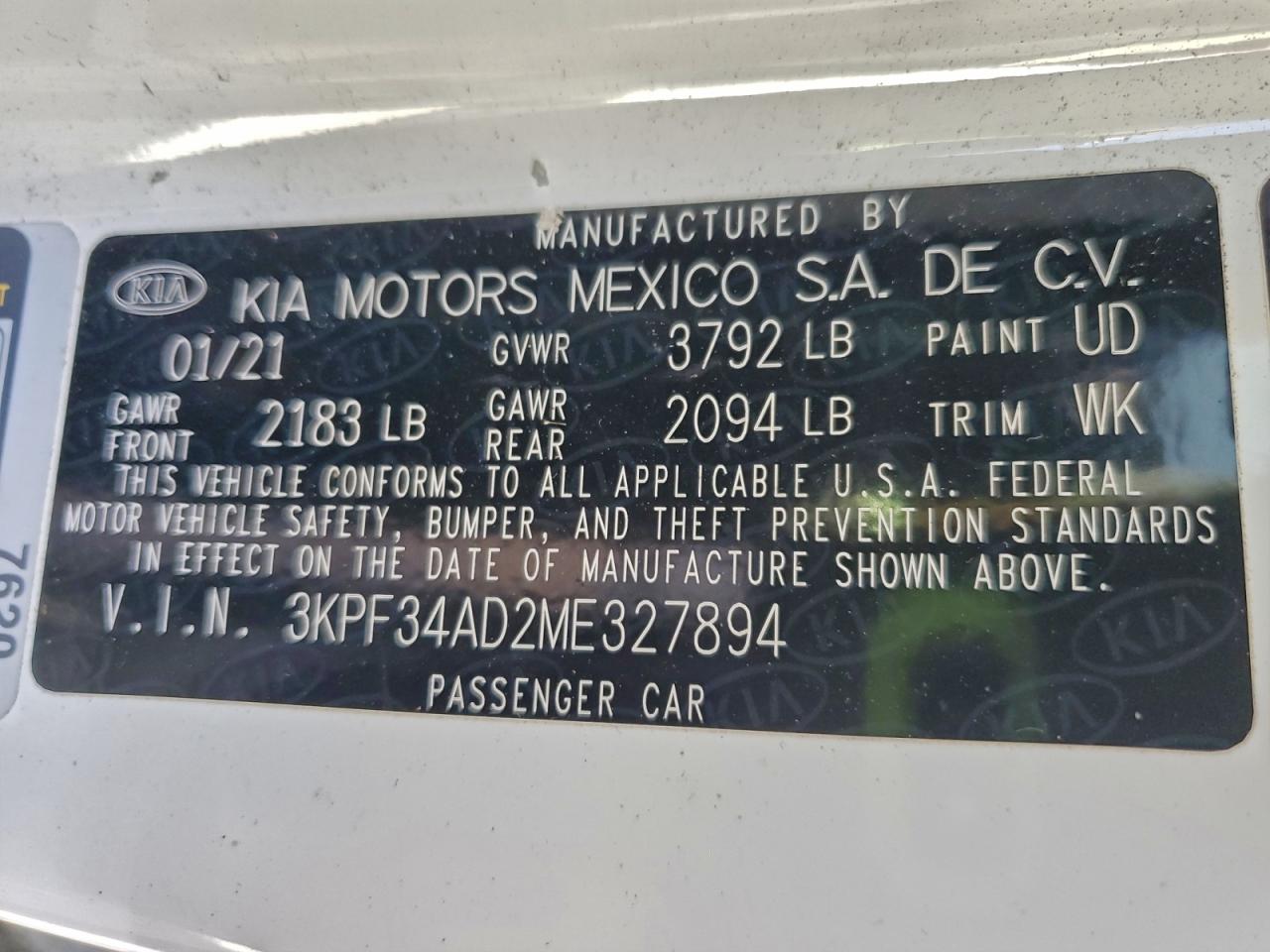 2021 KIA FORTE GT LINE photo 23
