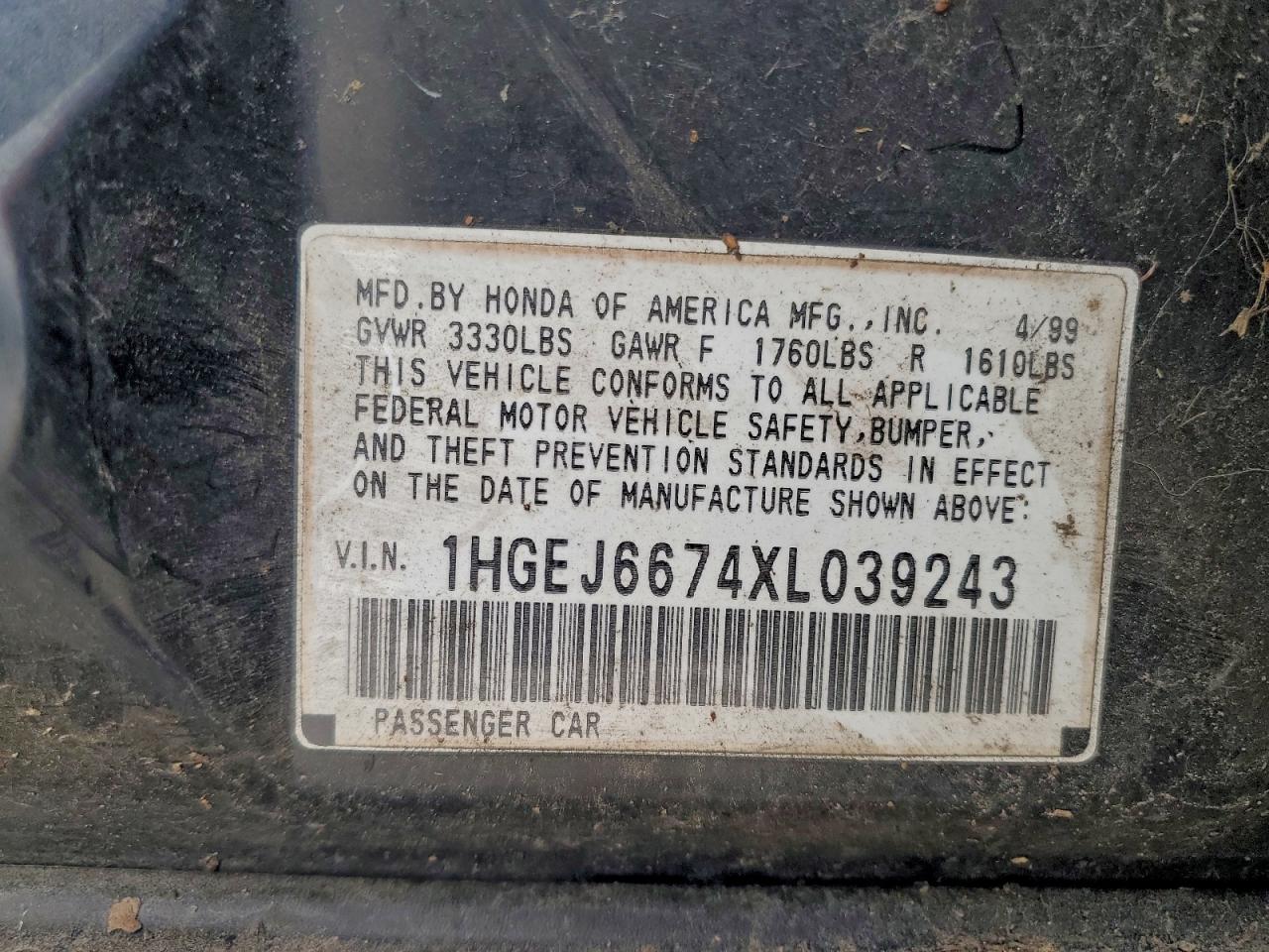 1999 HONDA CIVIC LX photo 23