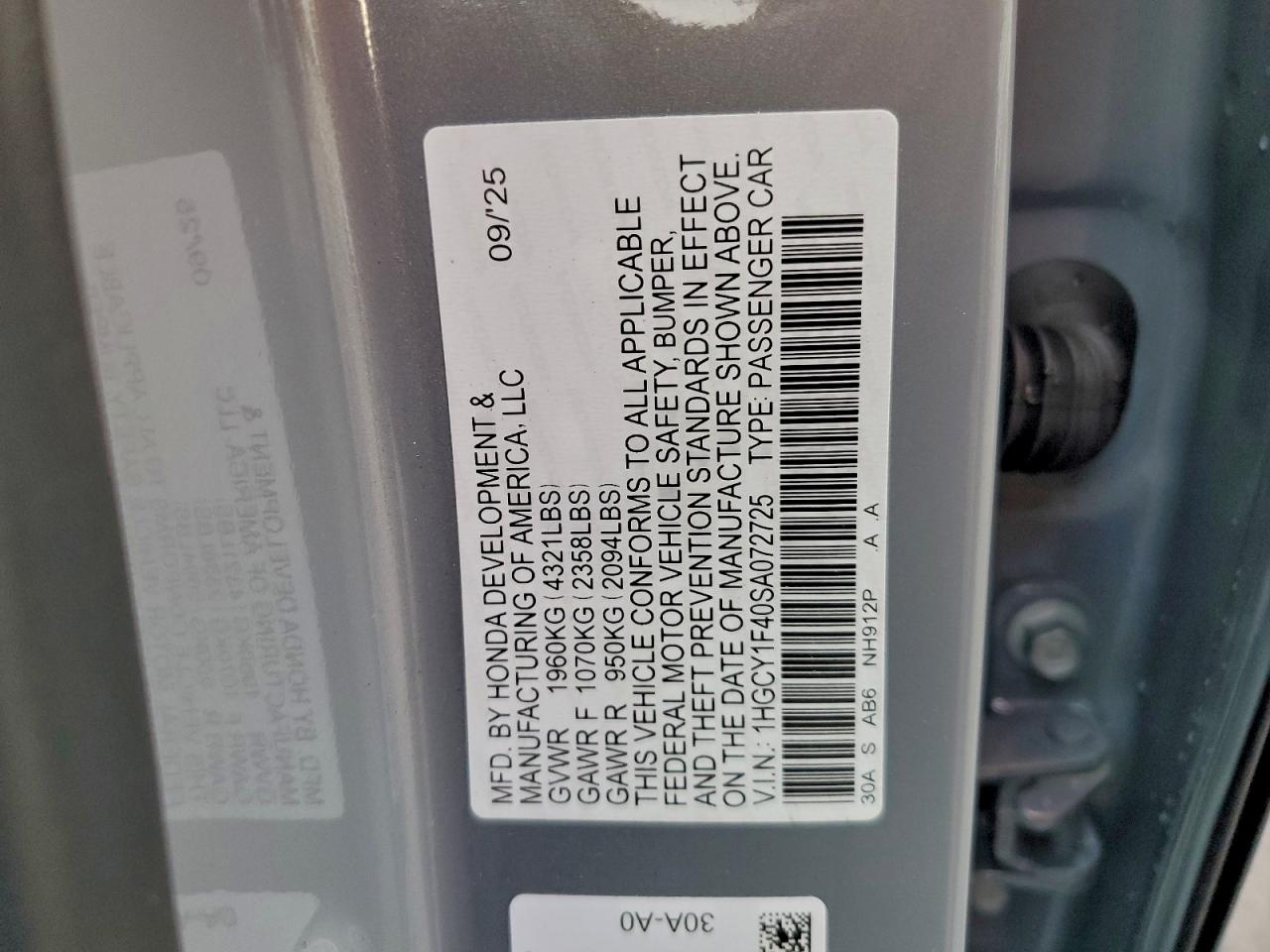 2025 HONDA ACCORD SE photo 34