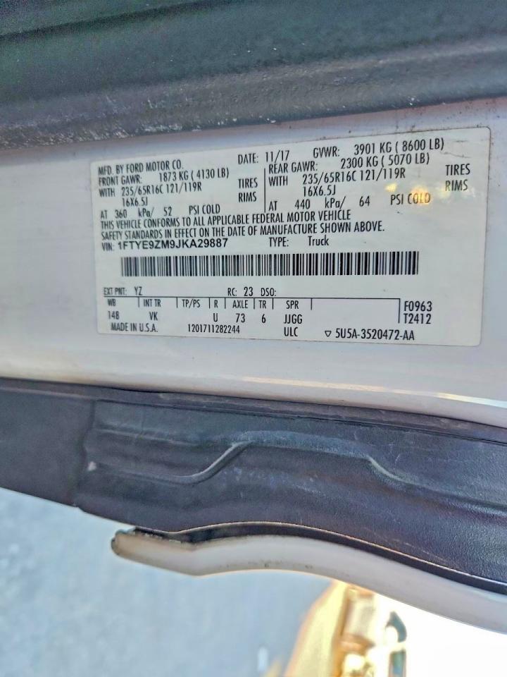 2018 FORD TRANSIT T-150 DELIVERY VAN photo 13