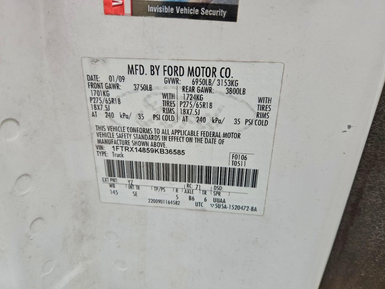 2009 FORD F150 SUPER CAB photo 23