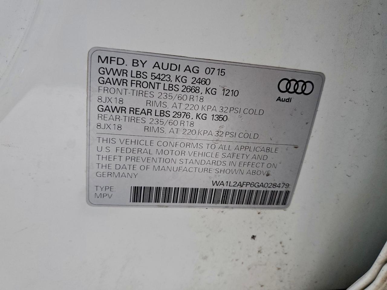 2016 AUDI Q5 PREMIUM PLUS photo 12