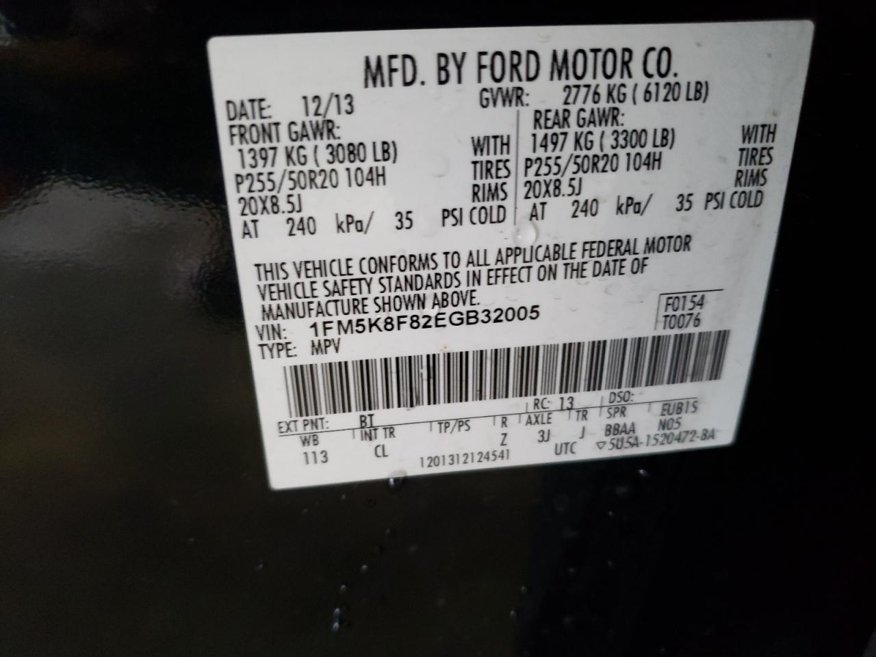 2014 FORD EXPLORER LIMITED photo 37