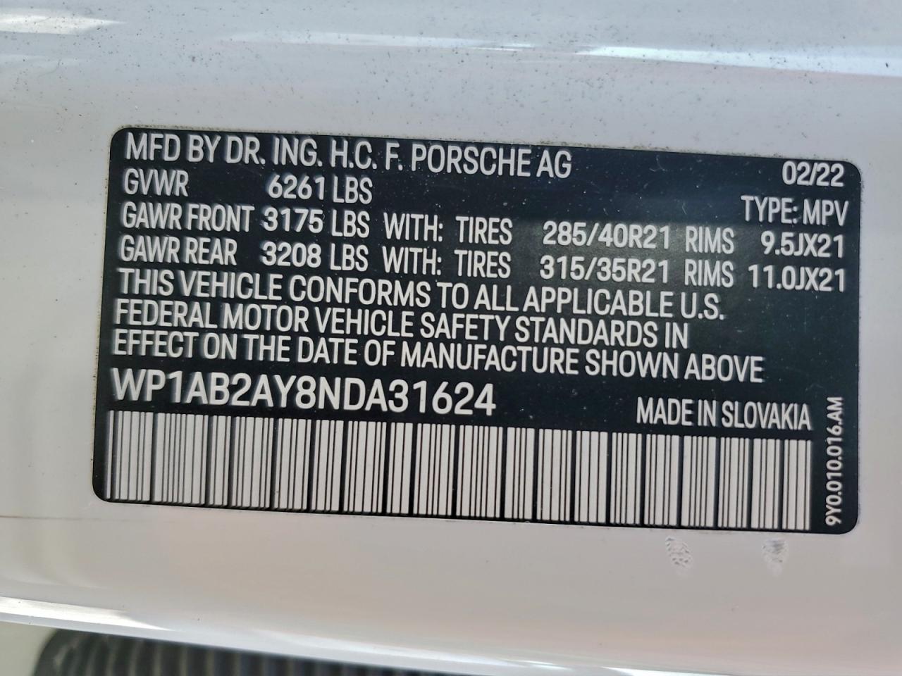 2022 PORSCHE CAYENNE S photo 13