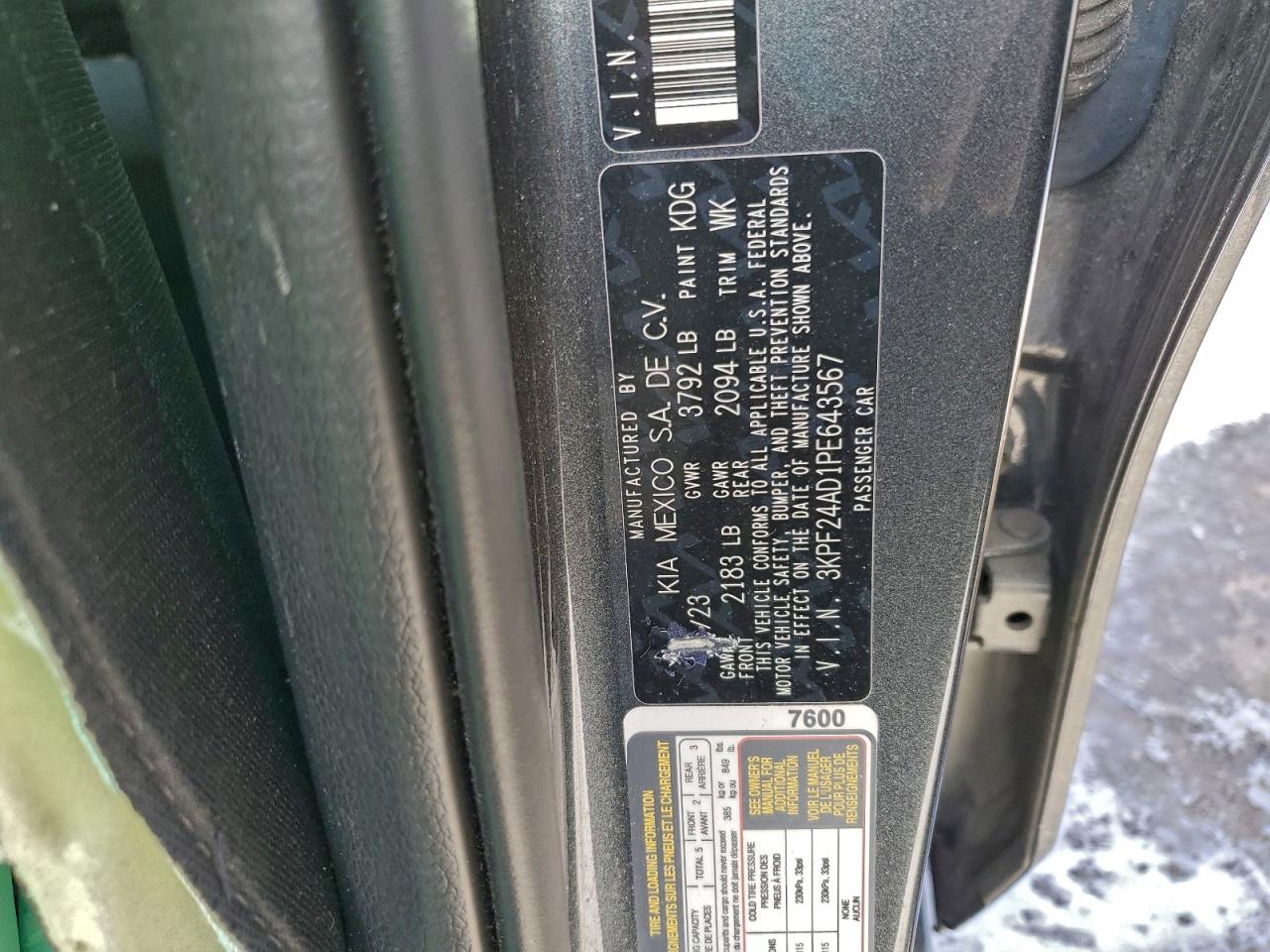 2023 KIA FORTE LX photo 12