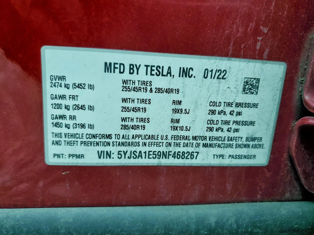 2022 TESLA MODEL S photo 12