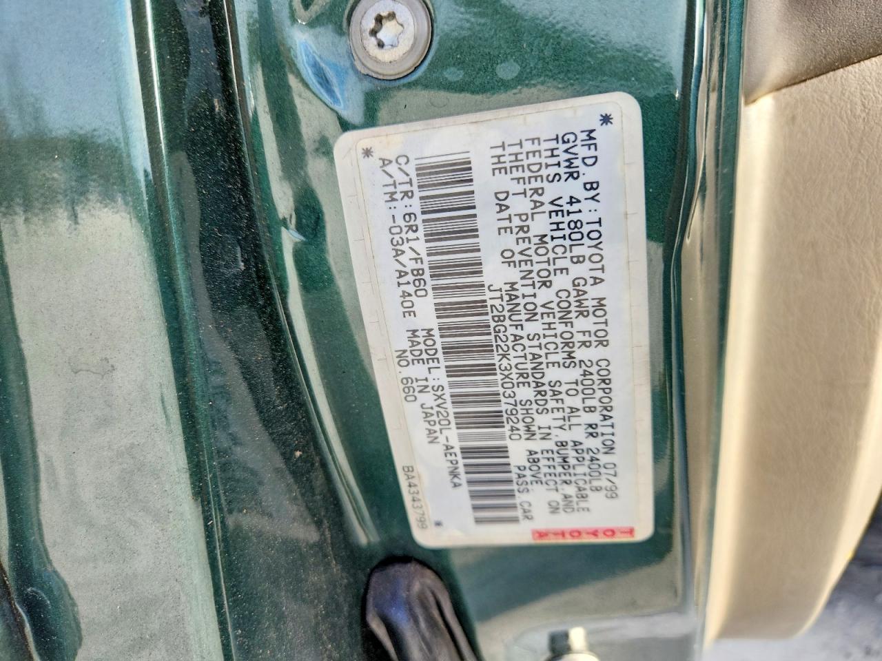 1999 TOYOTA CAMRY LE photo 23