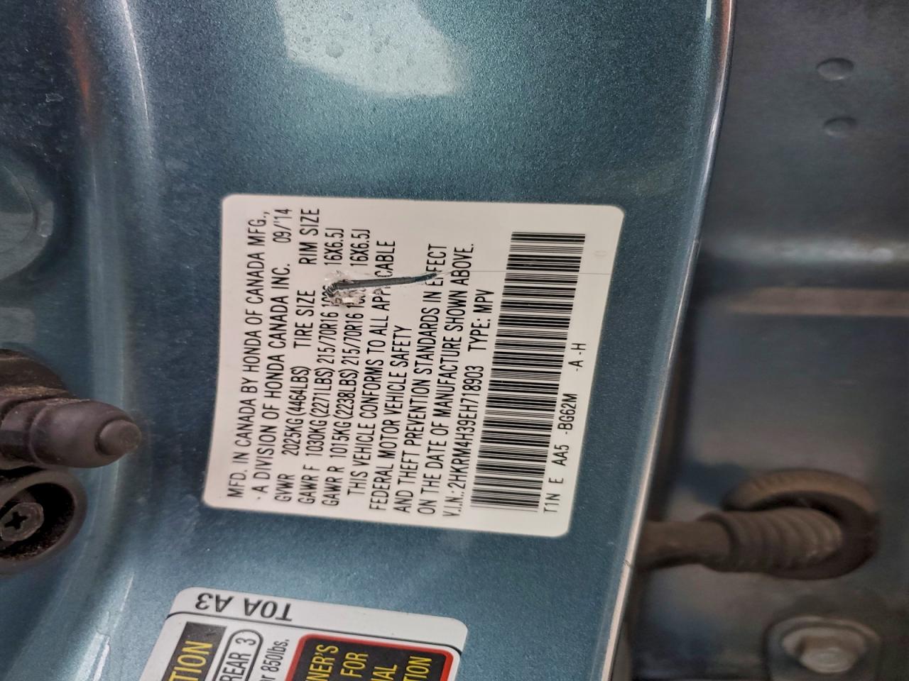 2014 HONDA CR-V LX photo 12