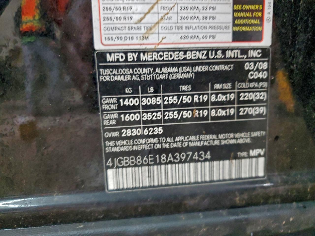 2008 MERCEDES-BENZ ML 350 photo 13