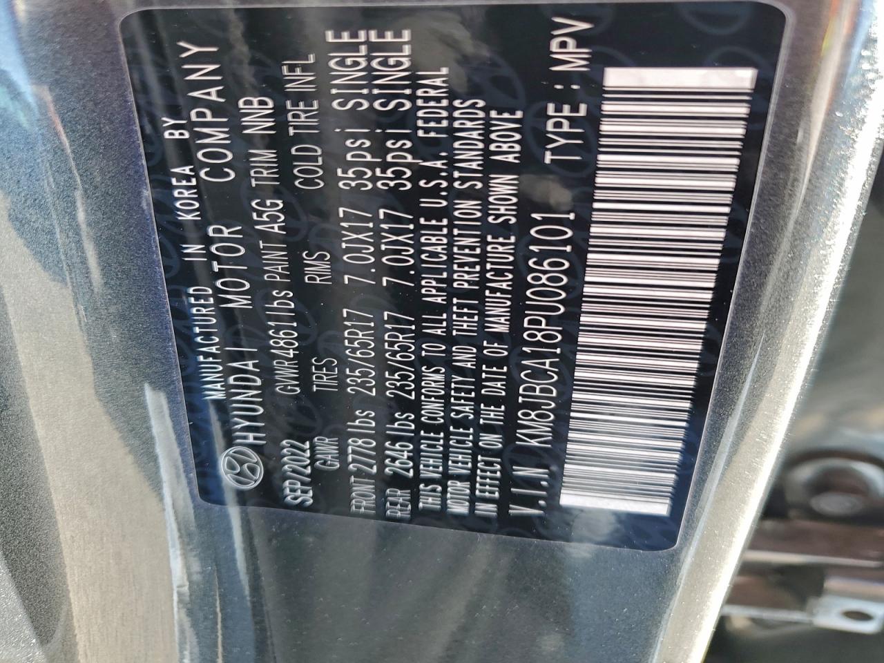 2023 HYUNDAI TUCSON BLUE photo 13