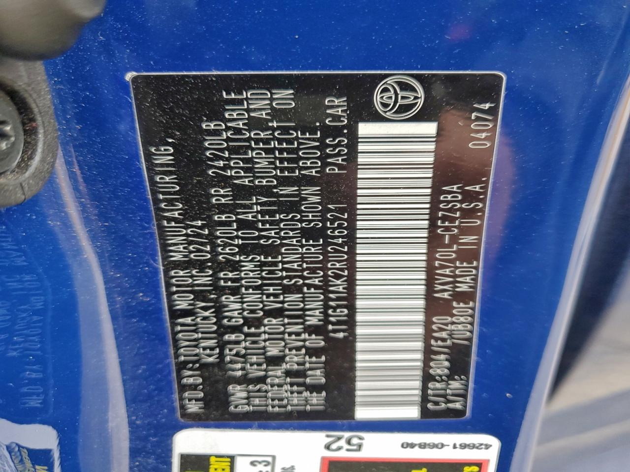2024 TOYOTA CAMRY SE photo 25