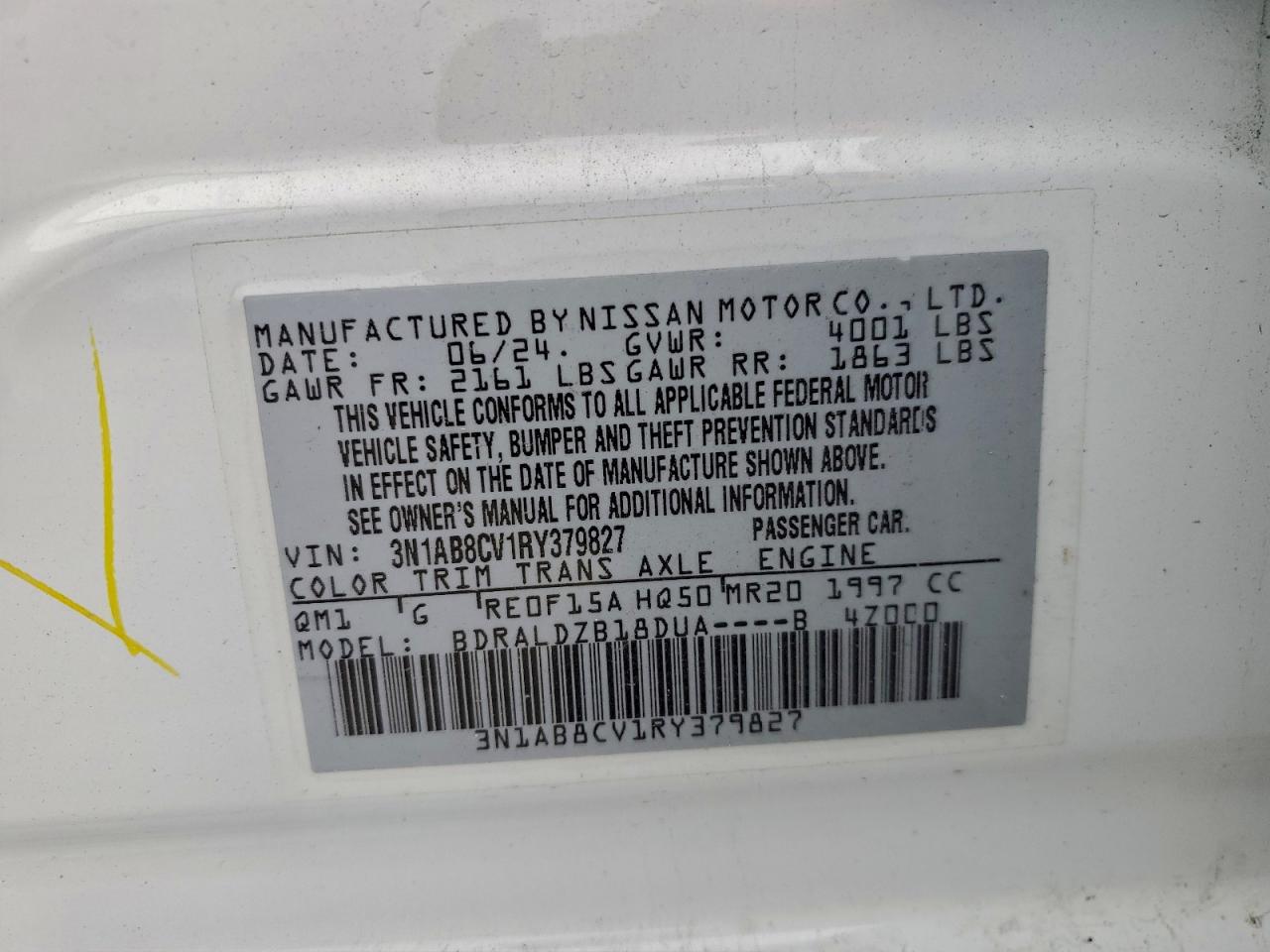 2024 NISSAN SENTRA SV photo 12