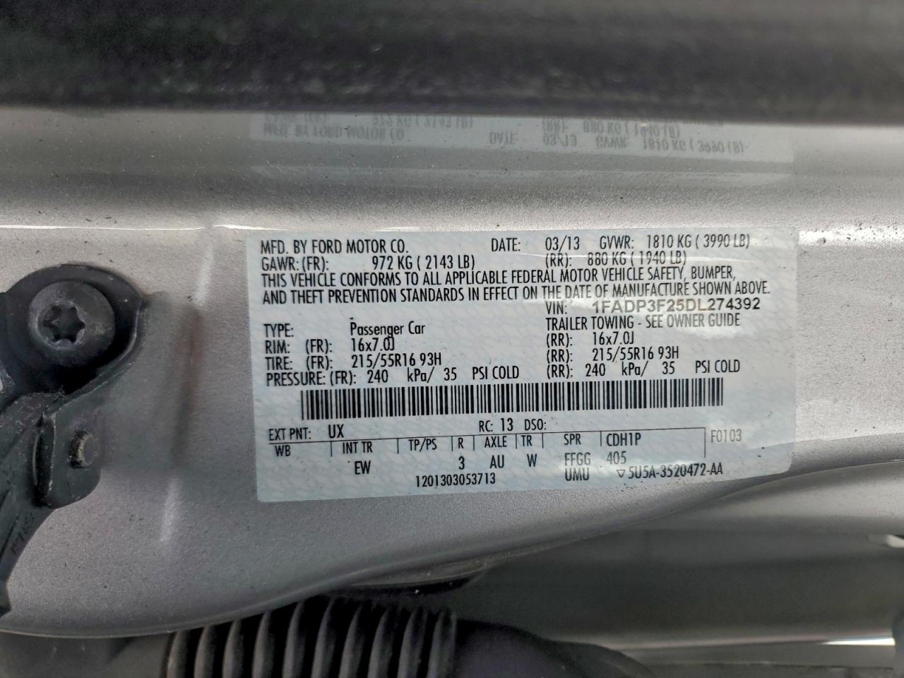 2013 FORD FOCUS photo 34