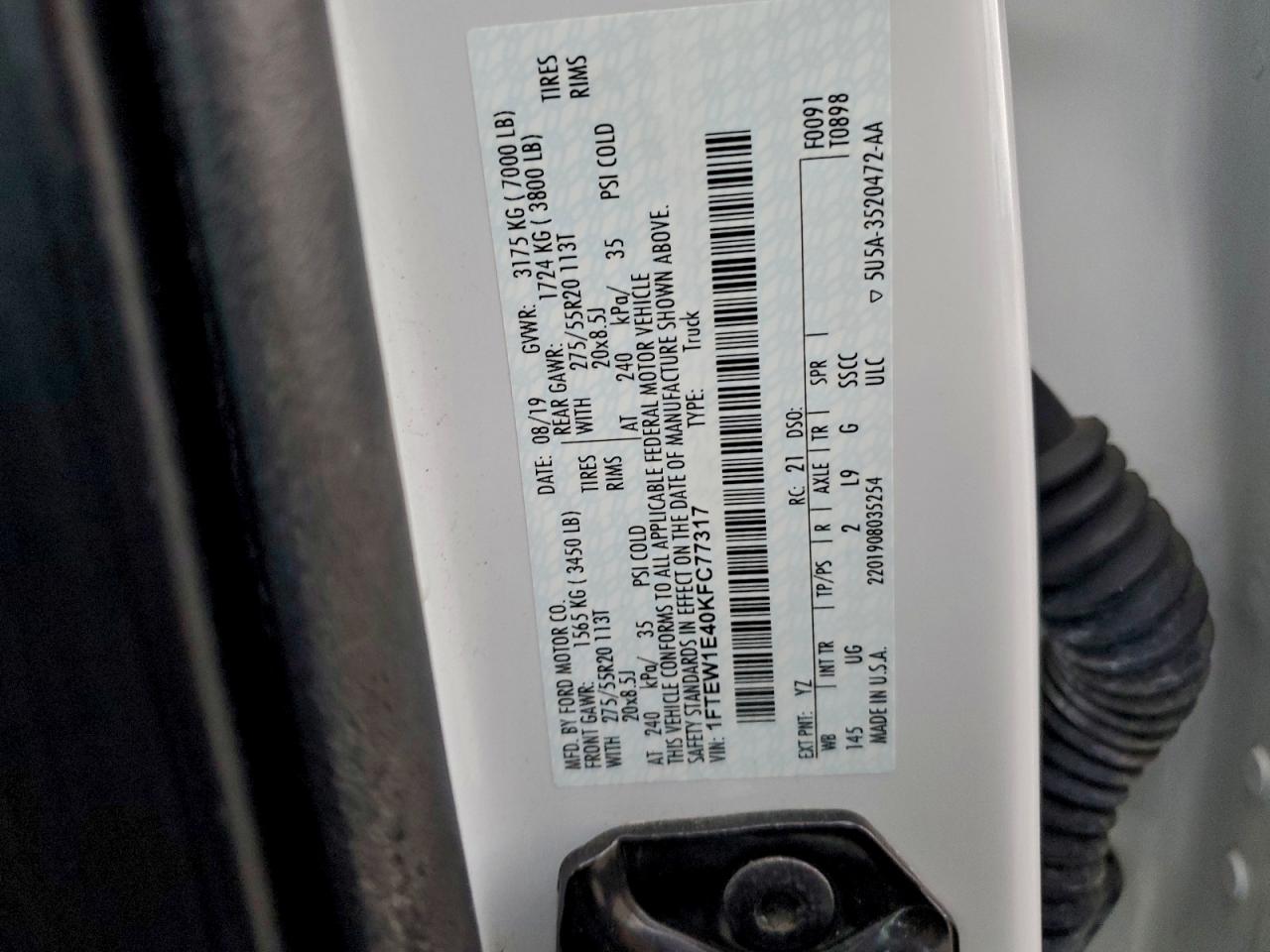 2019 FORD F150 SUPERCREW photo 23
