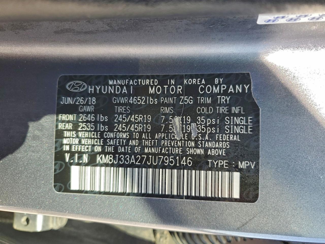 2018 HYUNDAI TUCSON VALUE photo 27