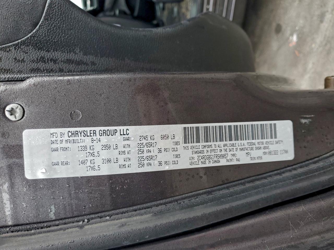 2015 DODGE GRAND CARAVAN SE photo 13