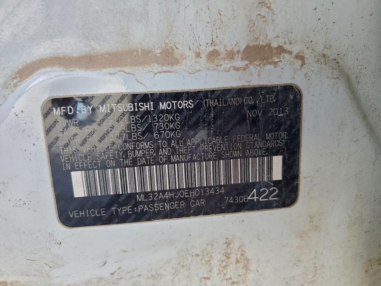 2014 MITSUBISHI MIRAGE ES photo 23