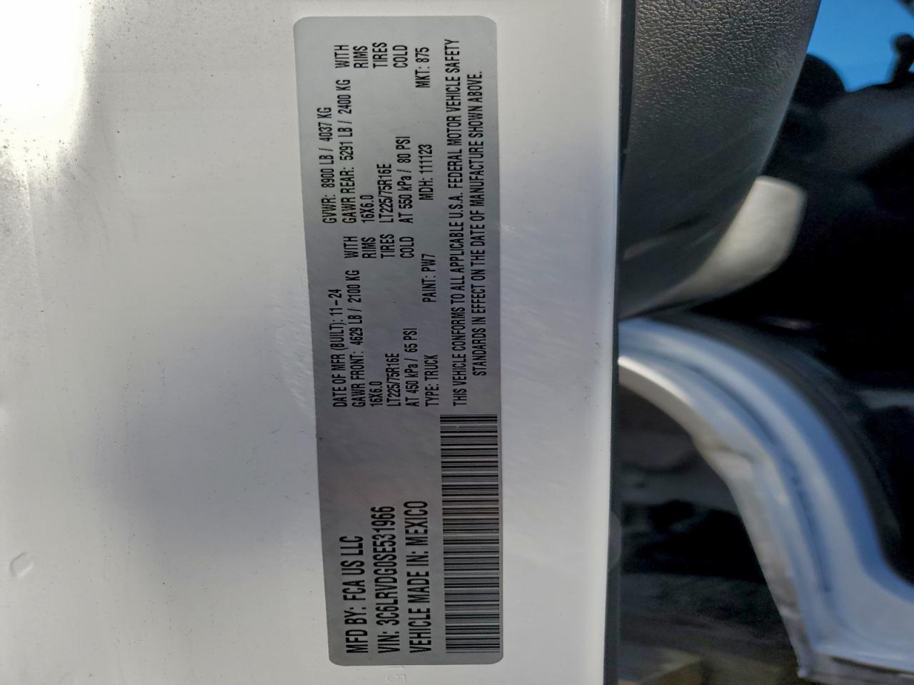 2025 RAM PROMASTER 2500 DELIVERY VAN photo 14