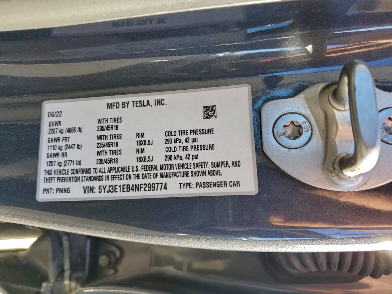 2022 TESLA MODEL 3 photo 23
