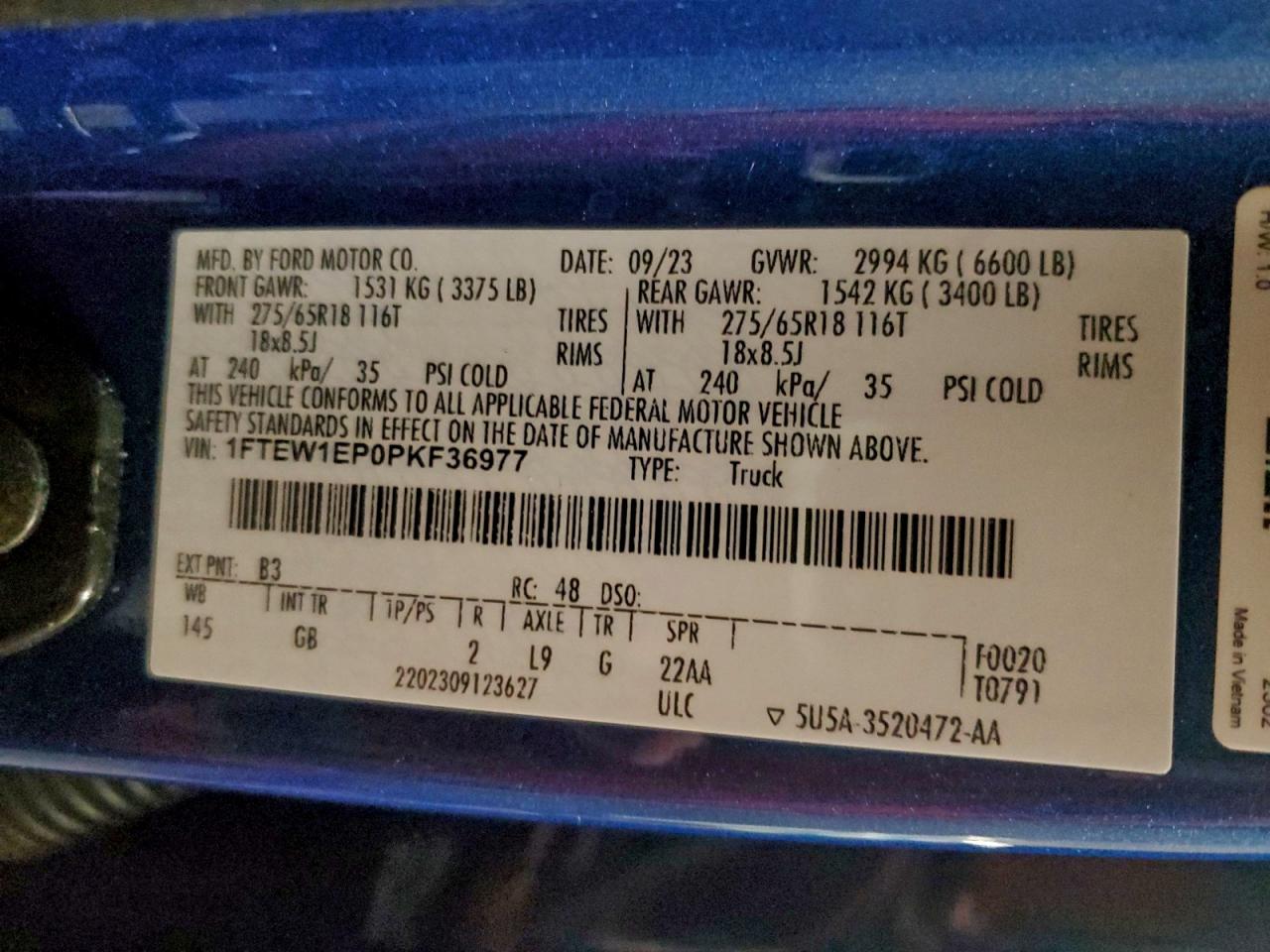 2023 FORD F150 SUPERCREW photo 12