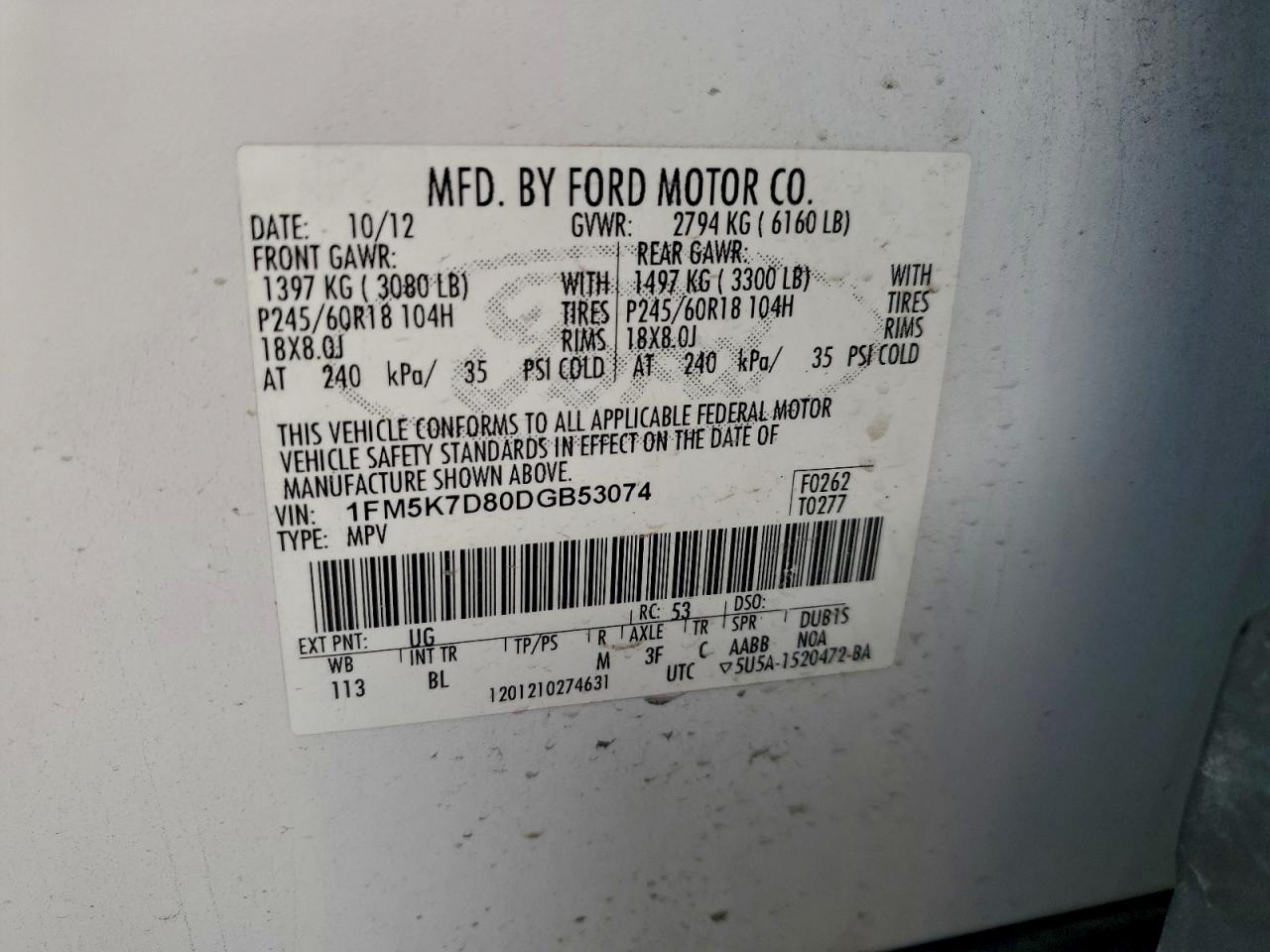 2013 FORD EXPLORER XLT photo 13