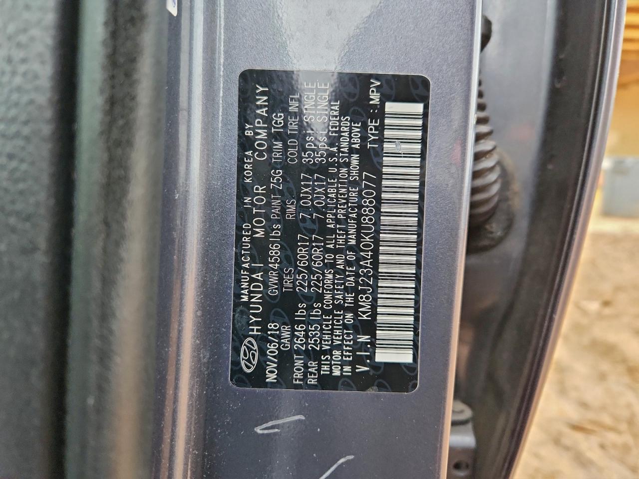 2019 HYUNDAI TUCSON SE photo 13