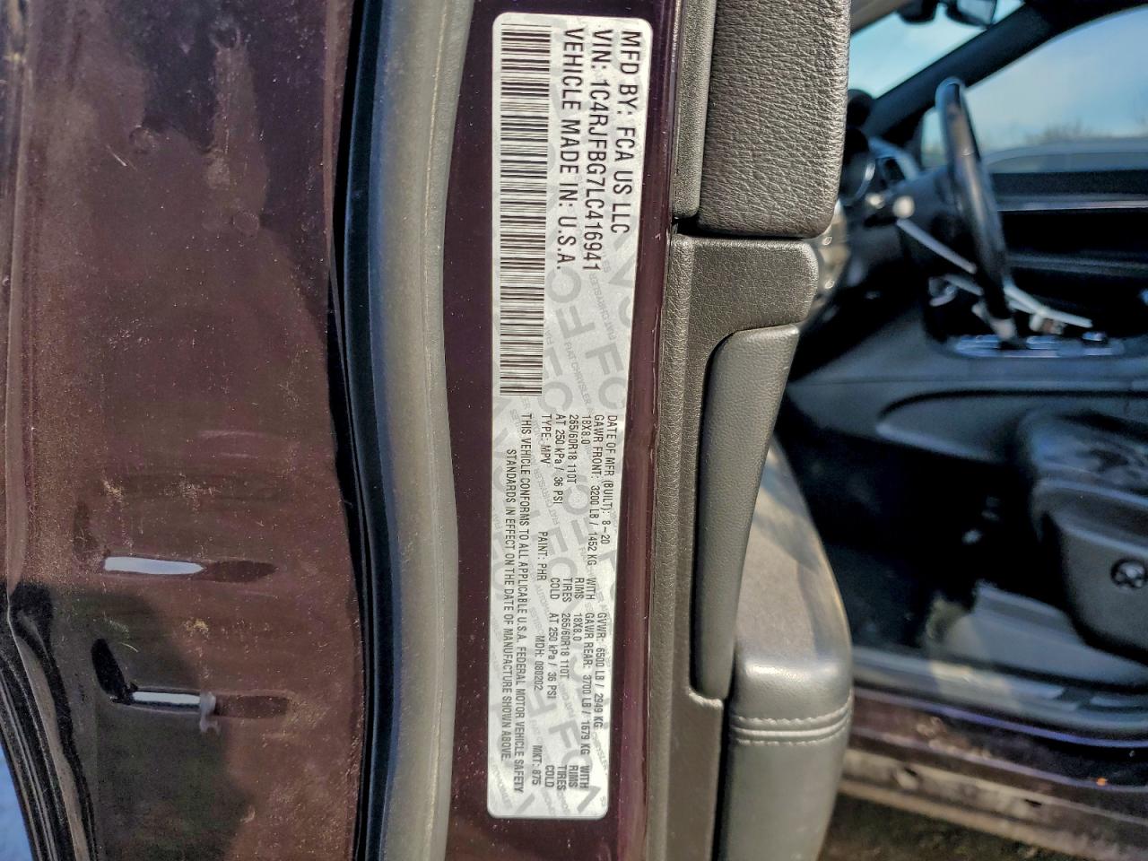 2020 JEEP GRAND CHEROKEE LIMITED photo 25